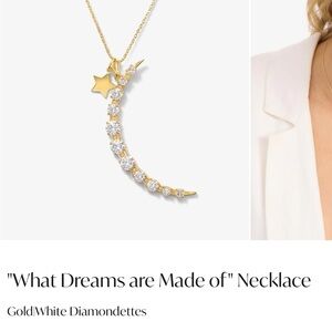 Melinda Maria Gold and White Celestial Necklace